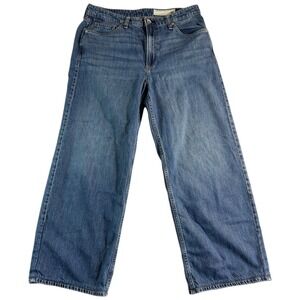 rag & bone Wide Leg Jeans in Medium Blue